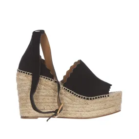 Chloé Alpargatas Lauren Cuña Negras 38